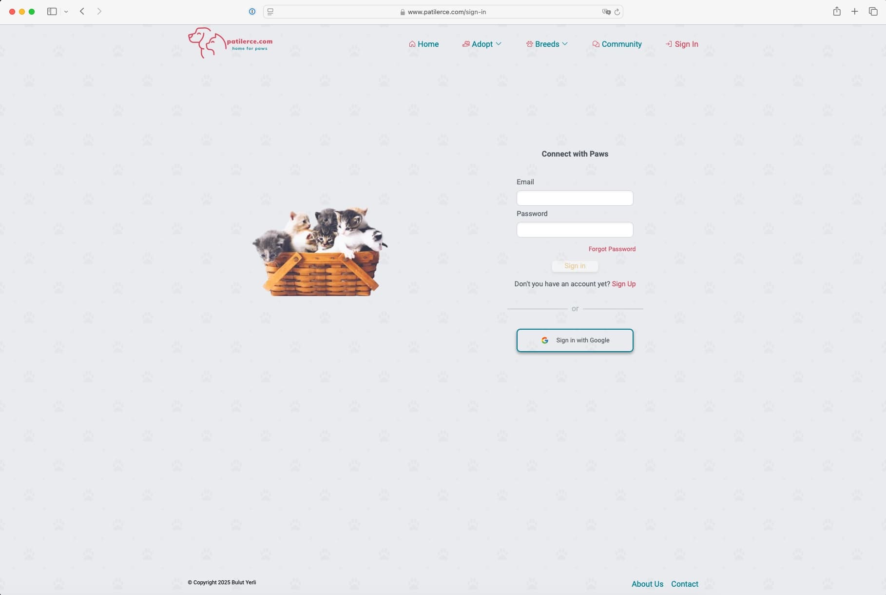 Patilerce Login Page